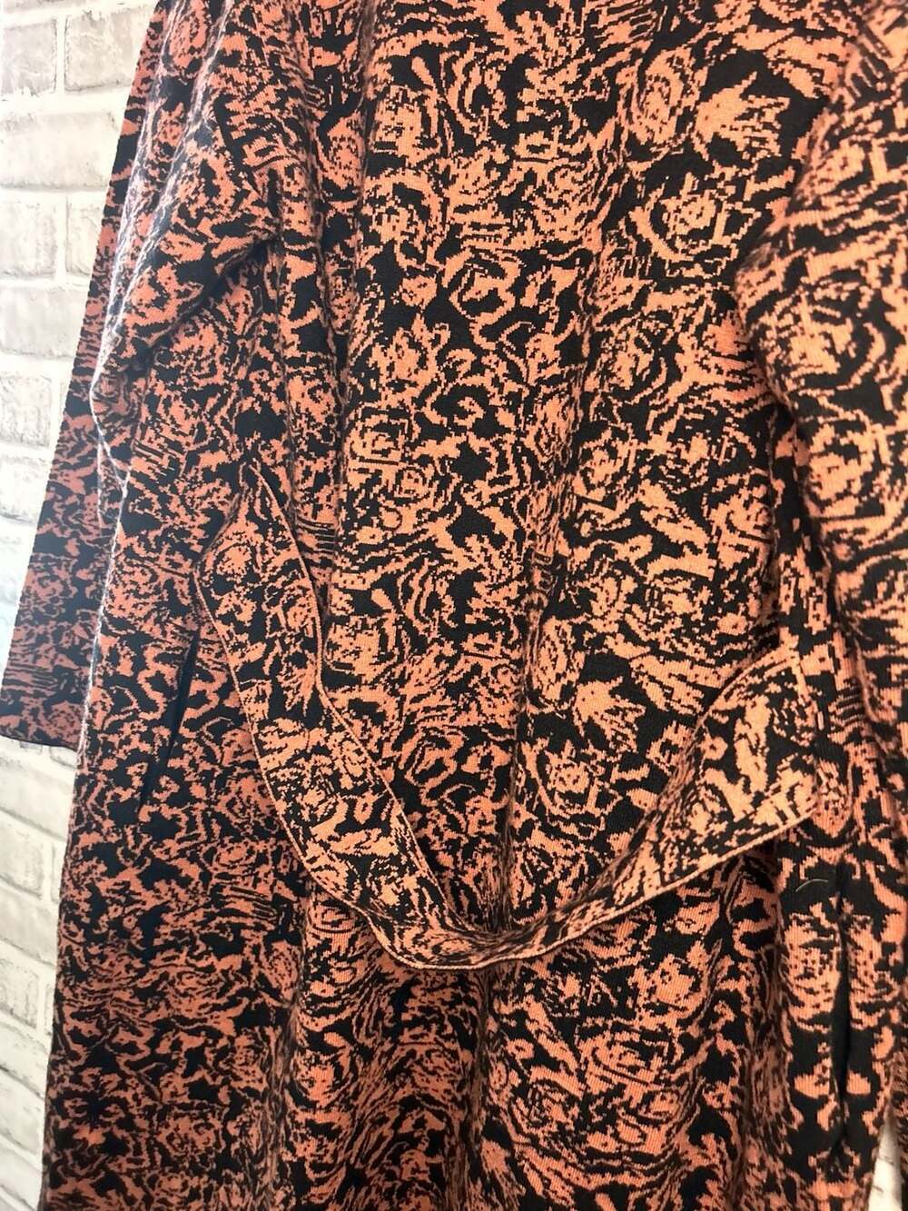 Premise Long Open-Front Cardigan with Abstract Floral Print - Picture 6 of 6